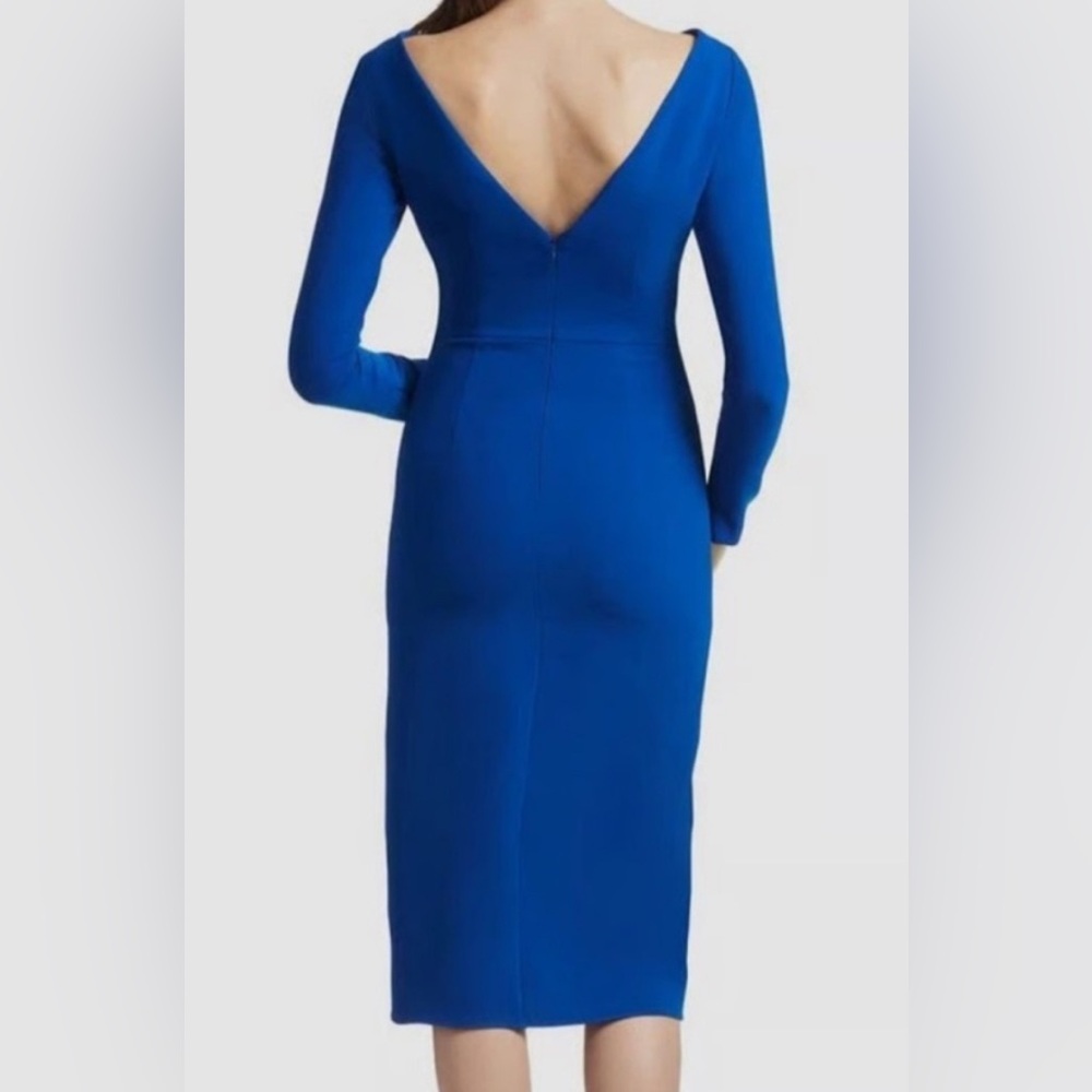 NWT [Sachin and Babi] Patrizia Bateau Neck Midi Dress in Cobalt Blue Women’s 8 - Picture 2 of 15